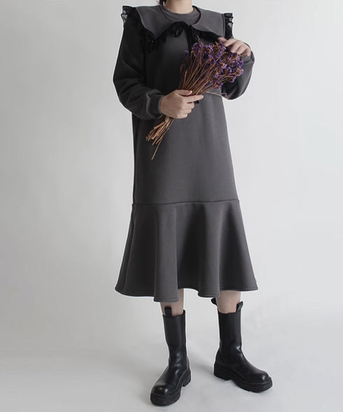 Sailor Collar Sweat Dress